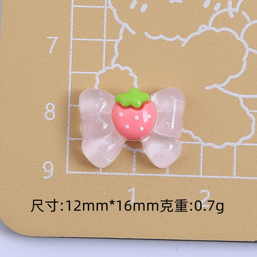 Strawberry Bow Charm