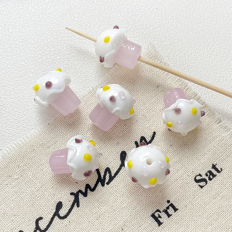 Glass Mushroom Beads