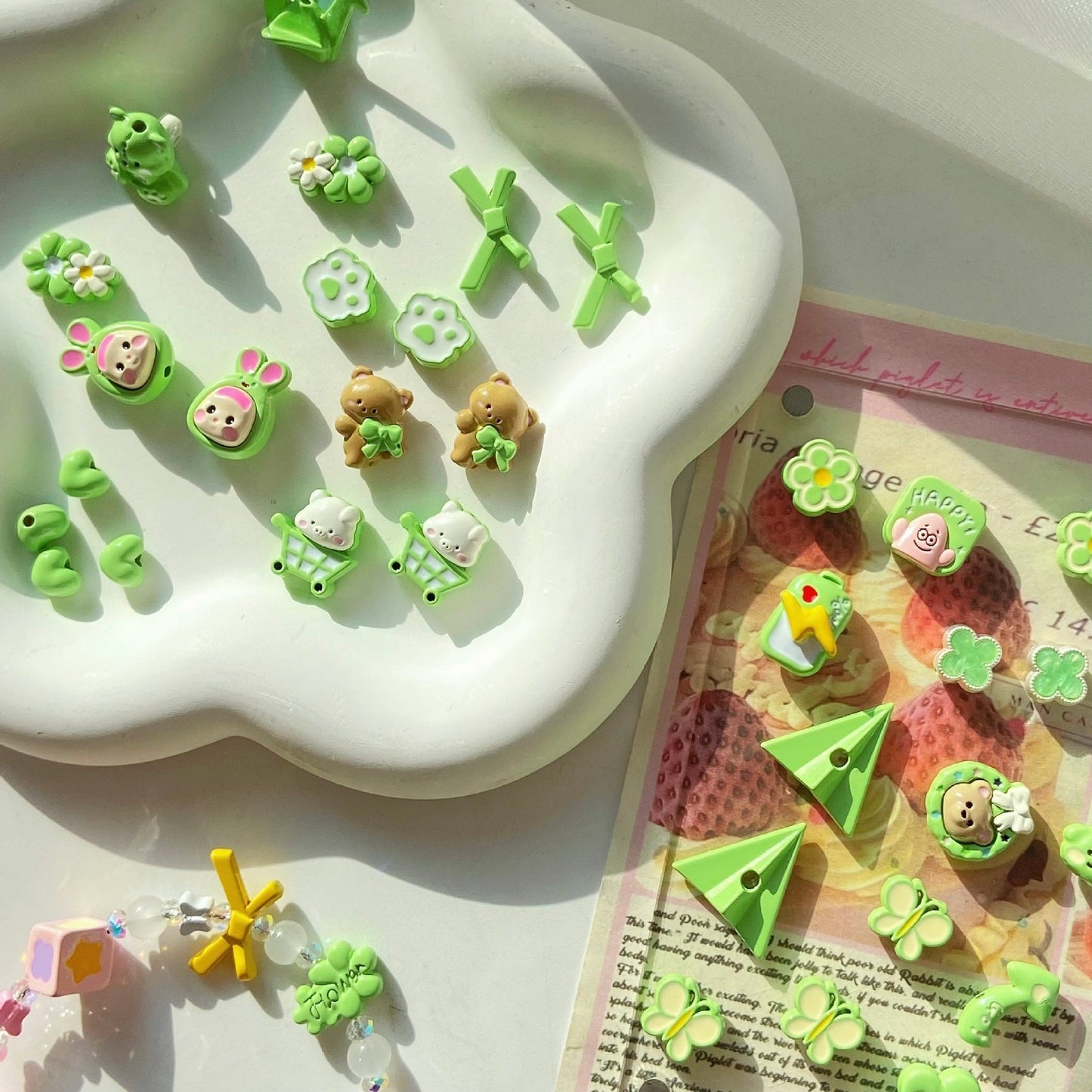 Green Series Alloy Beads