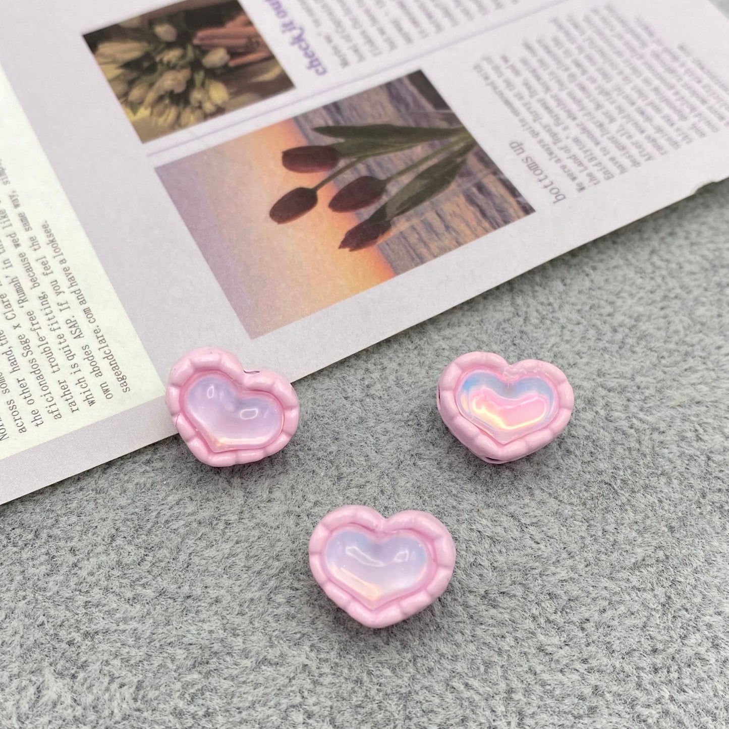 Heart Alloy Four-Way Bead