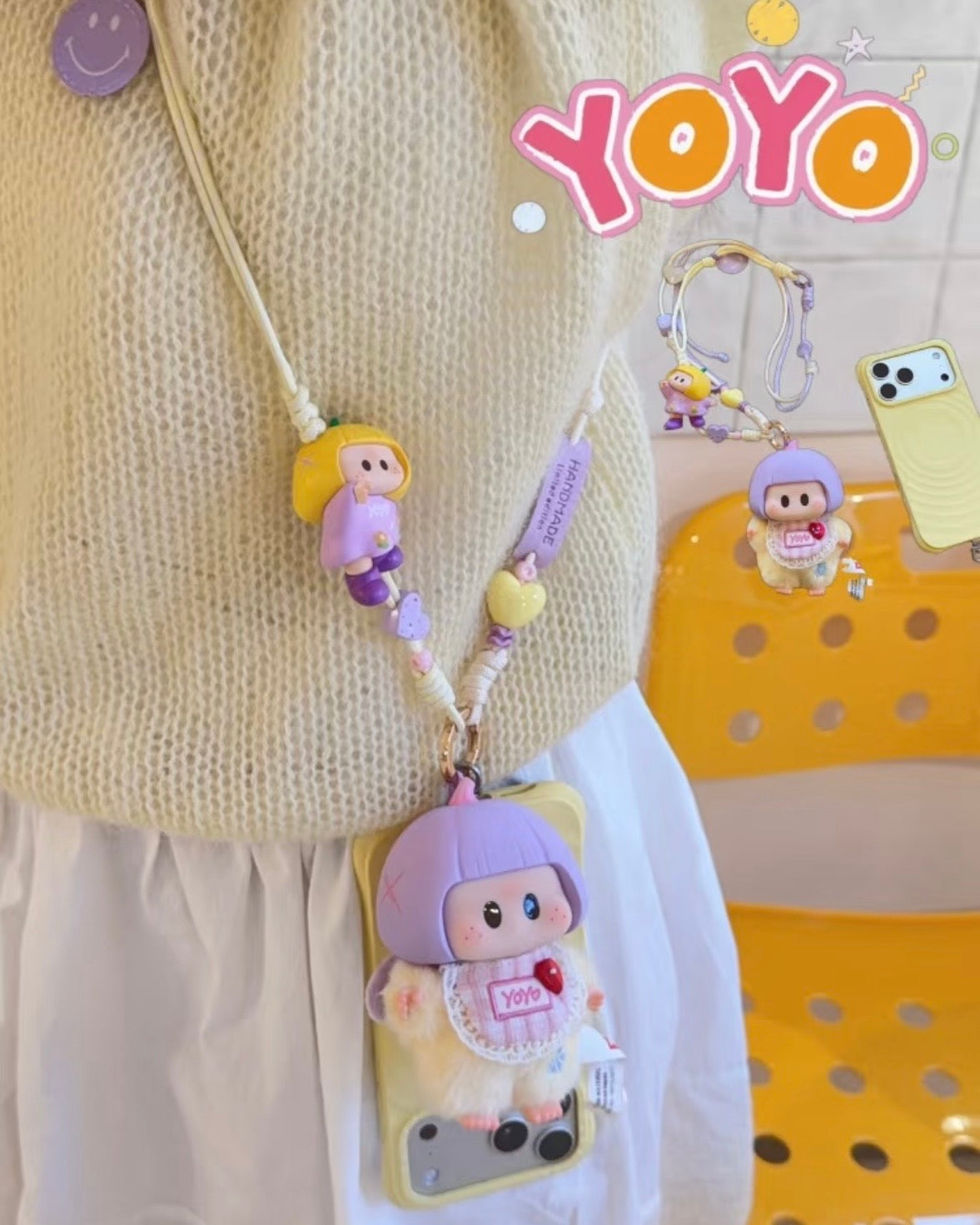 Long‑Style Phone Bag Charm