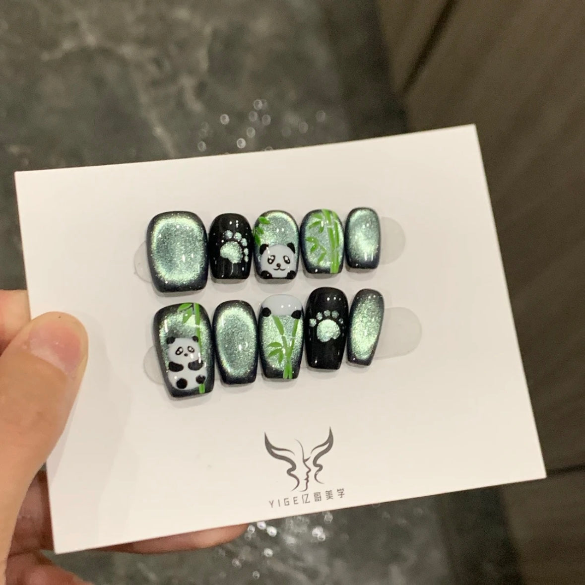 Panda Nail Art