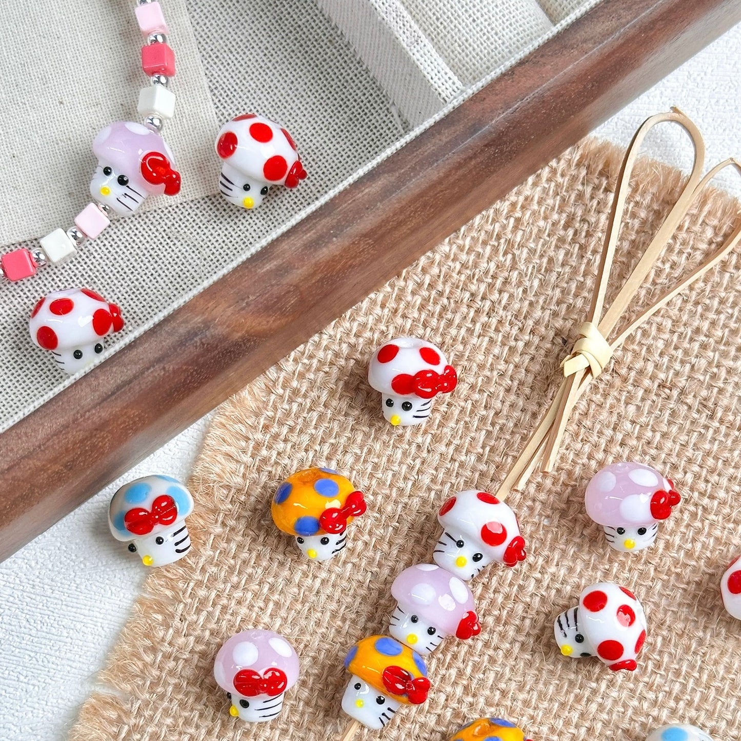 Hello Kitty Glass Beads