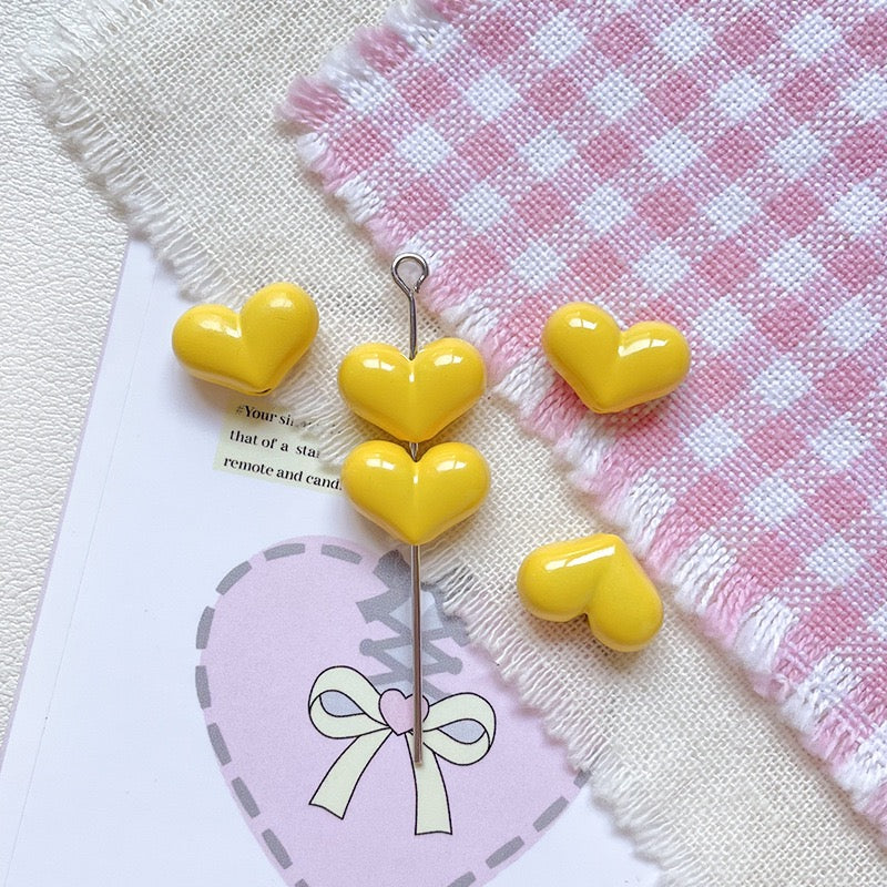 Love Heart Alloy Beads