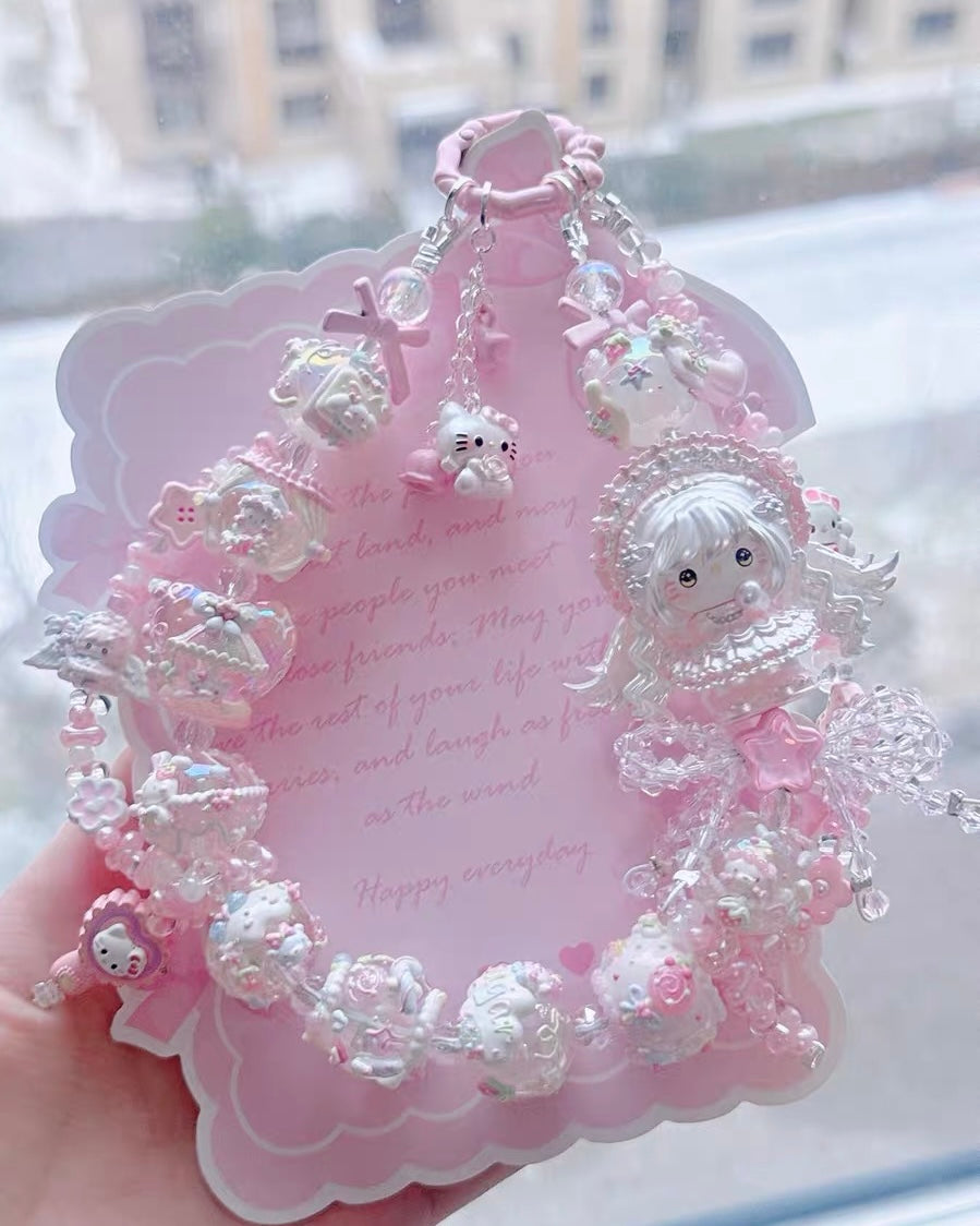 Cute Girl Handmade Keychain