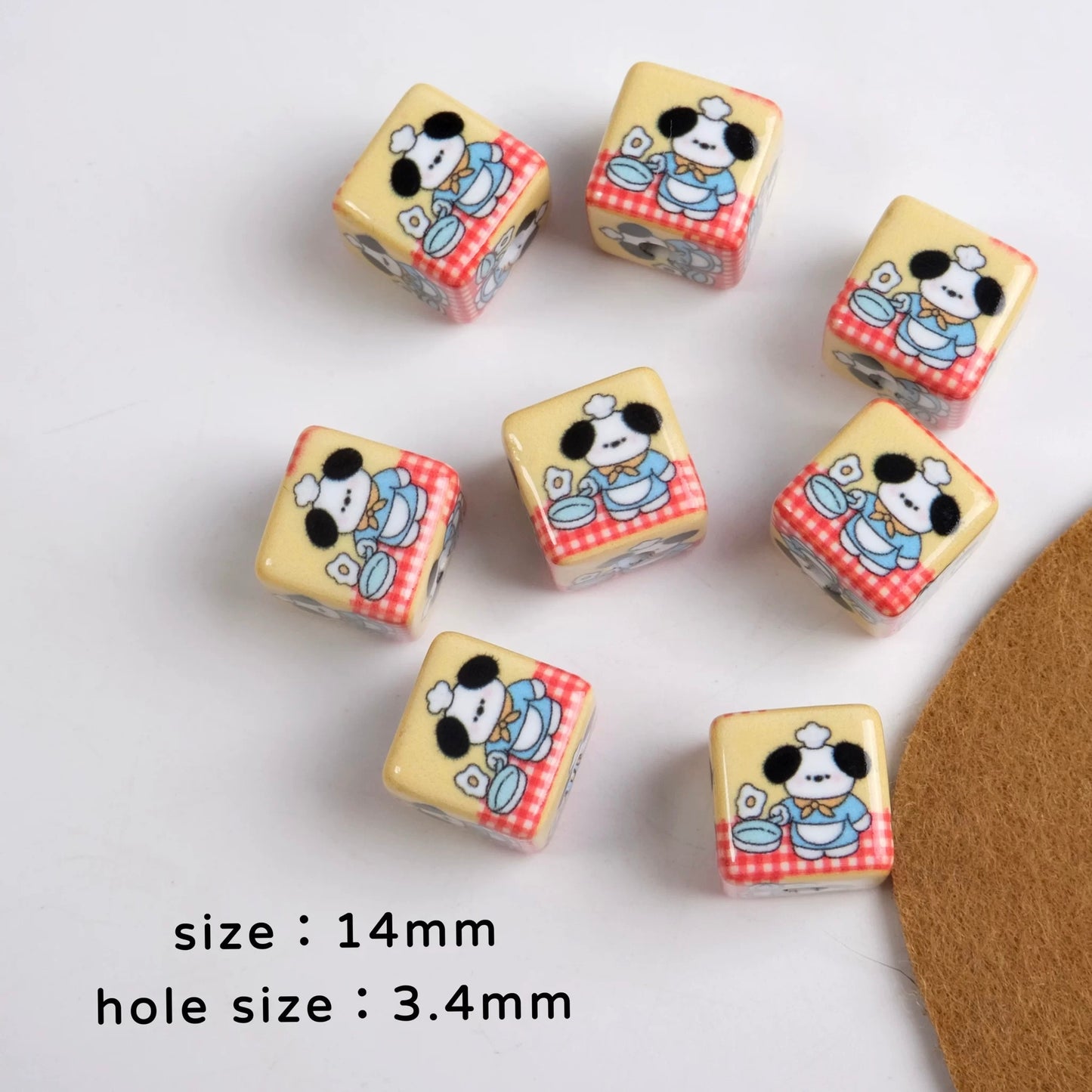 Dot-Shaped Block Bead Stringing Jewelry
