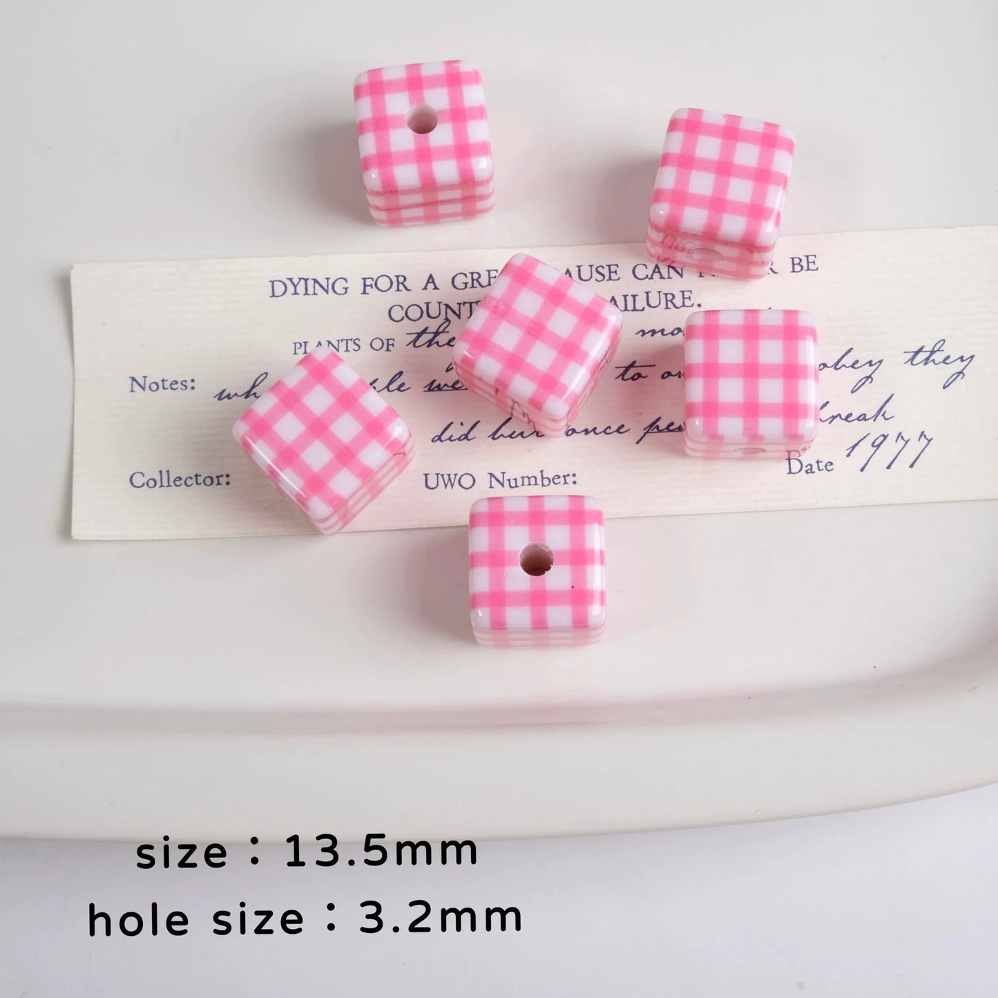 Striped Square Bead Necklace