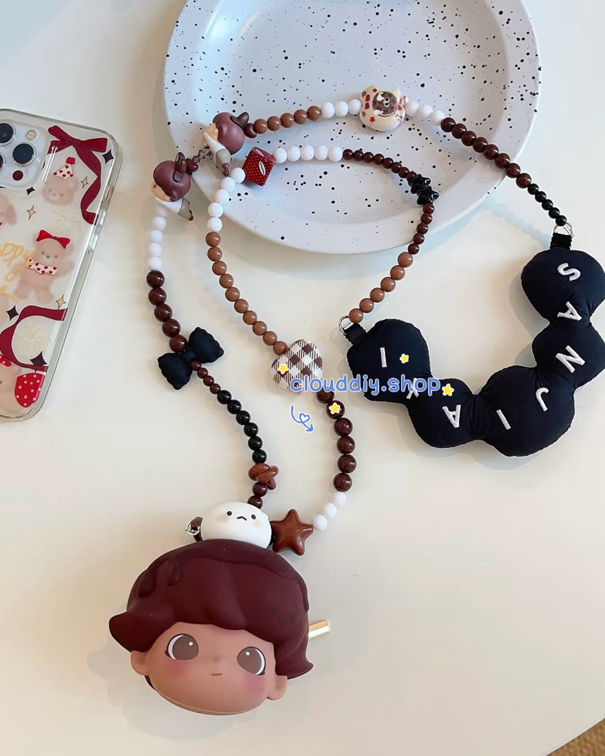 Long‑Style Phone Bag Charm