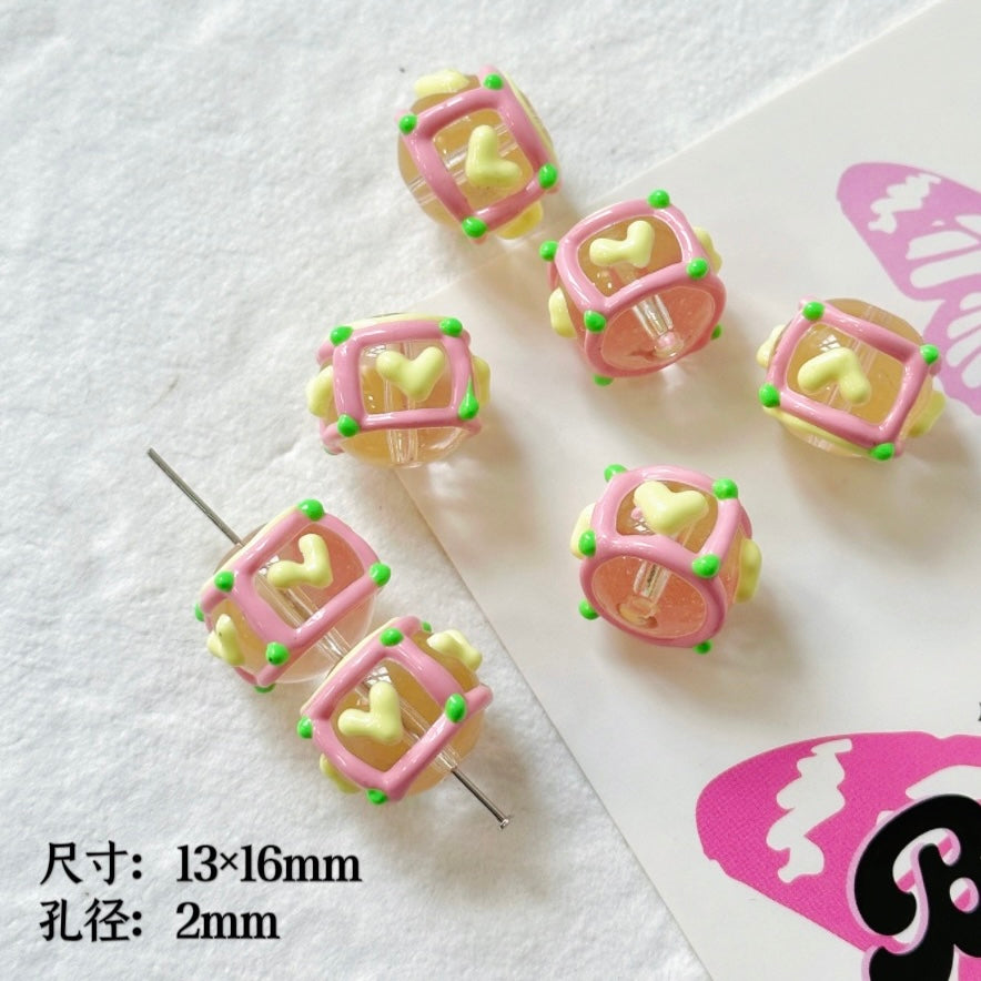 Hand-Painted Colored Love Beads