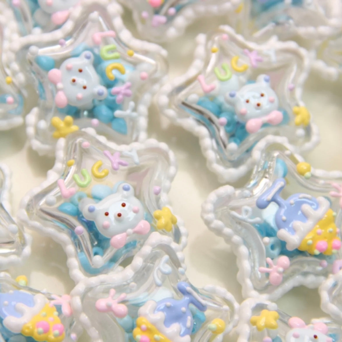 Star-Shaped rock And Roll Hand-Painted Beads