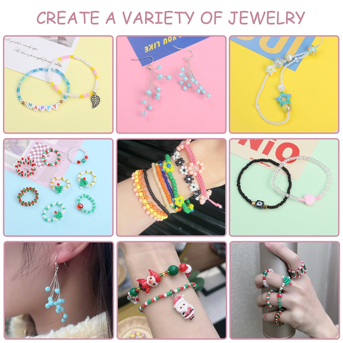 24-Grid 3mm Seed Beads Set