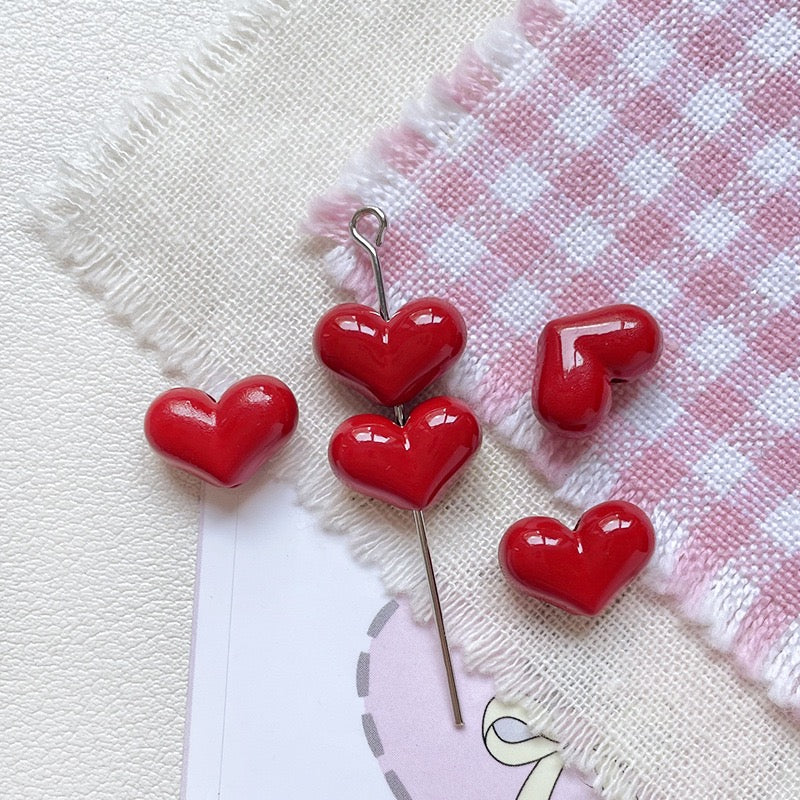 Love Heart Alloy Beads
