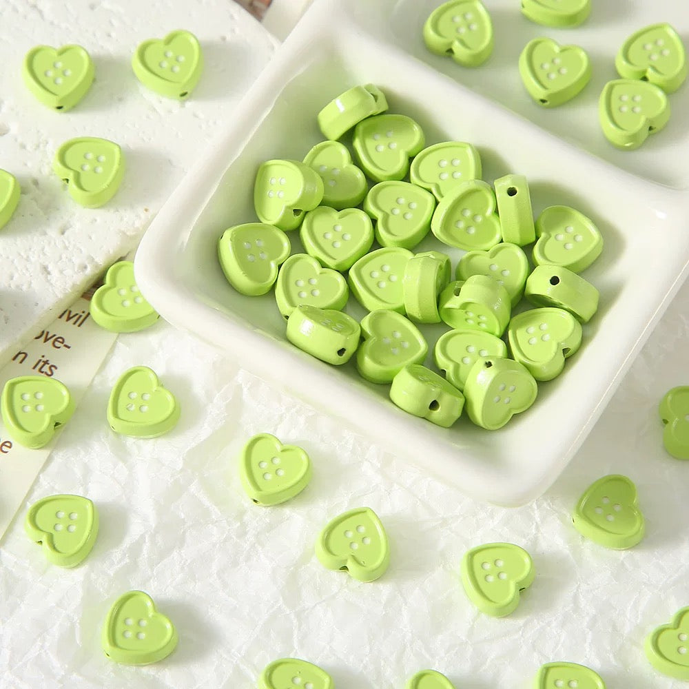 Love Heart Alloy Beads