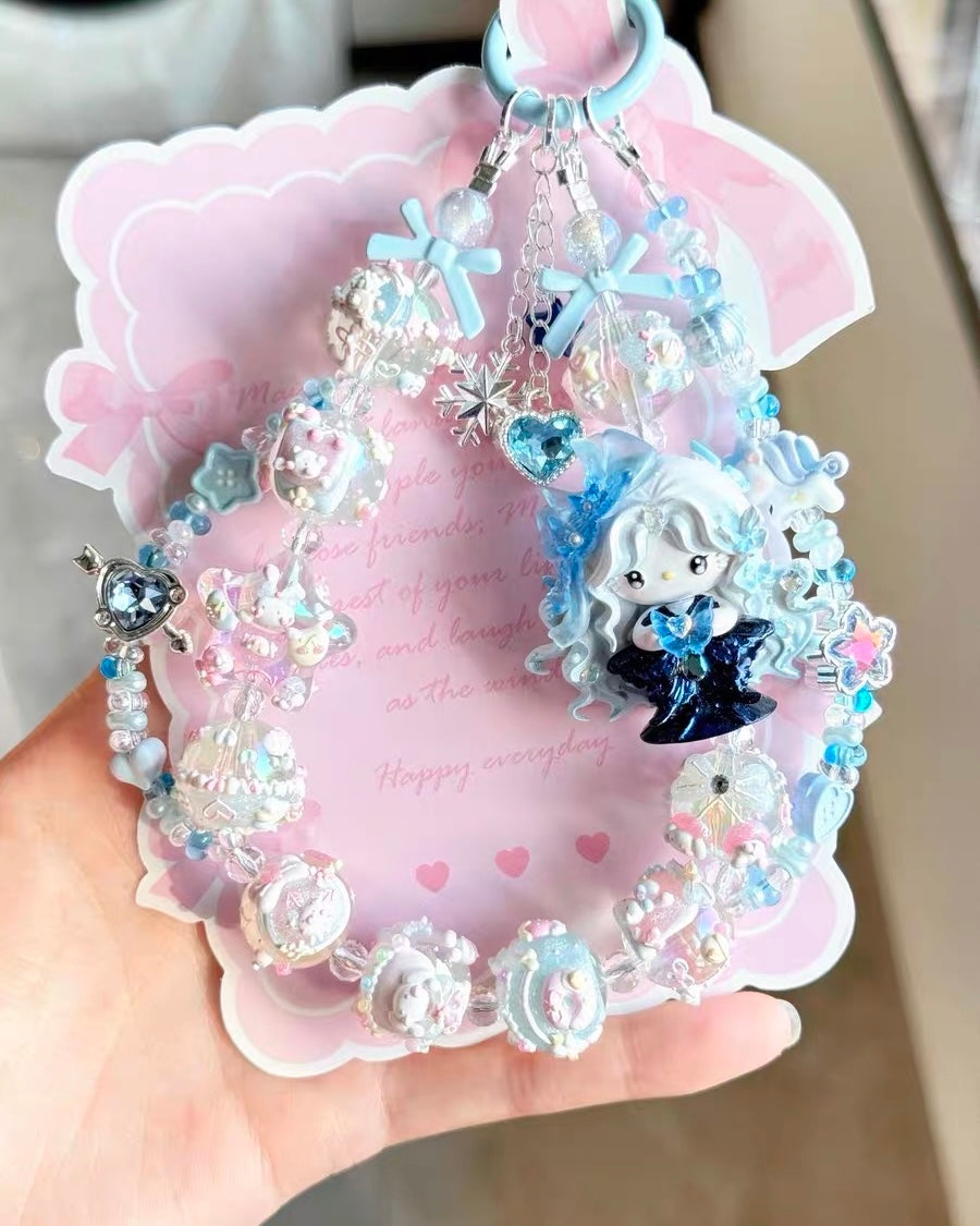 Cute Girl Handmade Keychain