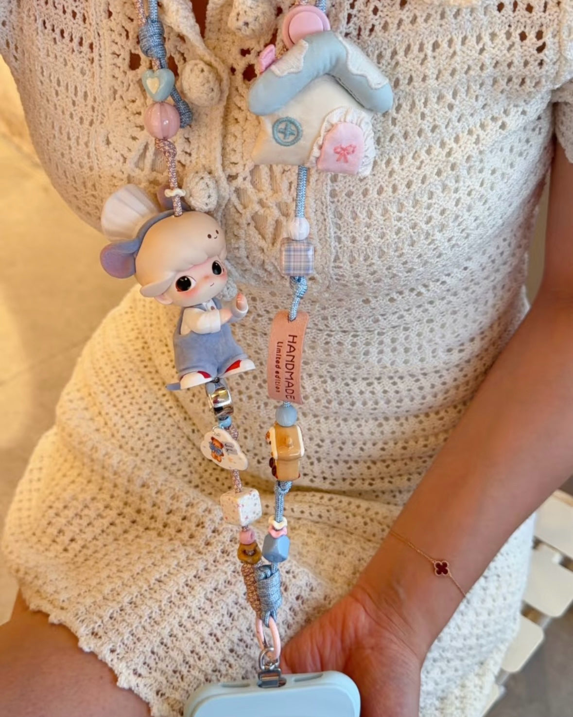 Long‑Style Phone Bag Charm