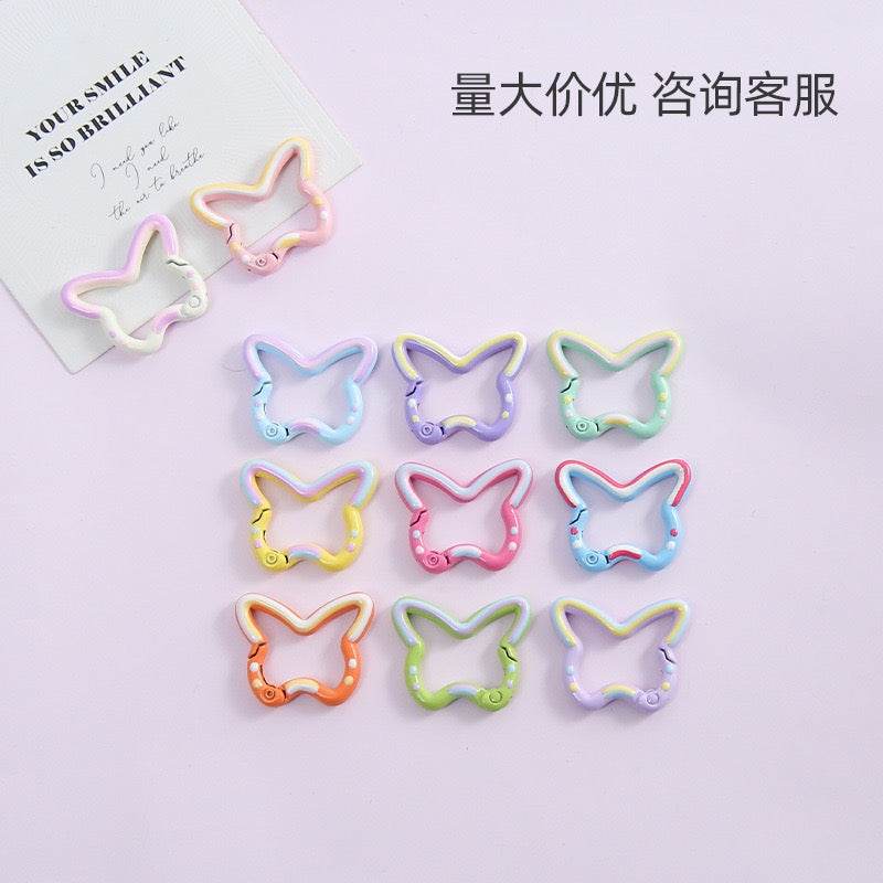 Hand‑Painted Butterfly Spring Clasp