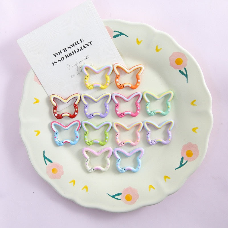 Hand‑Painted Butterfly Spring Clasp