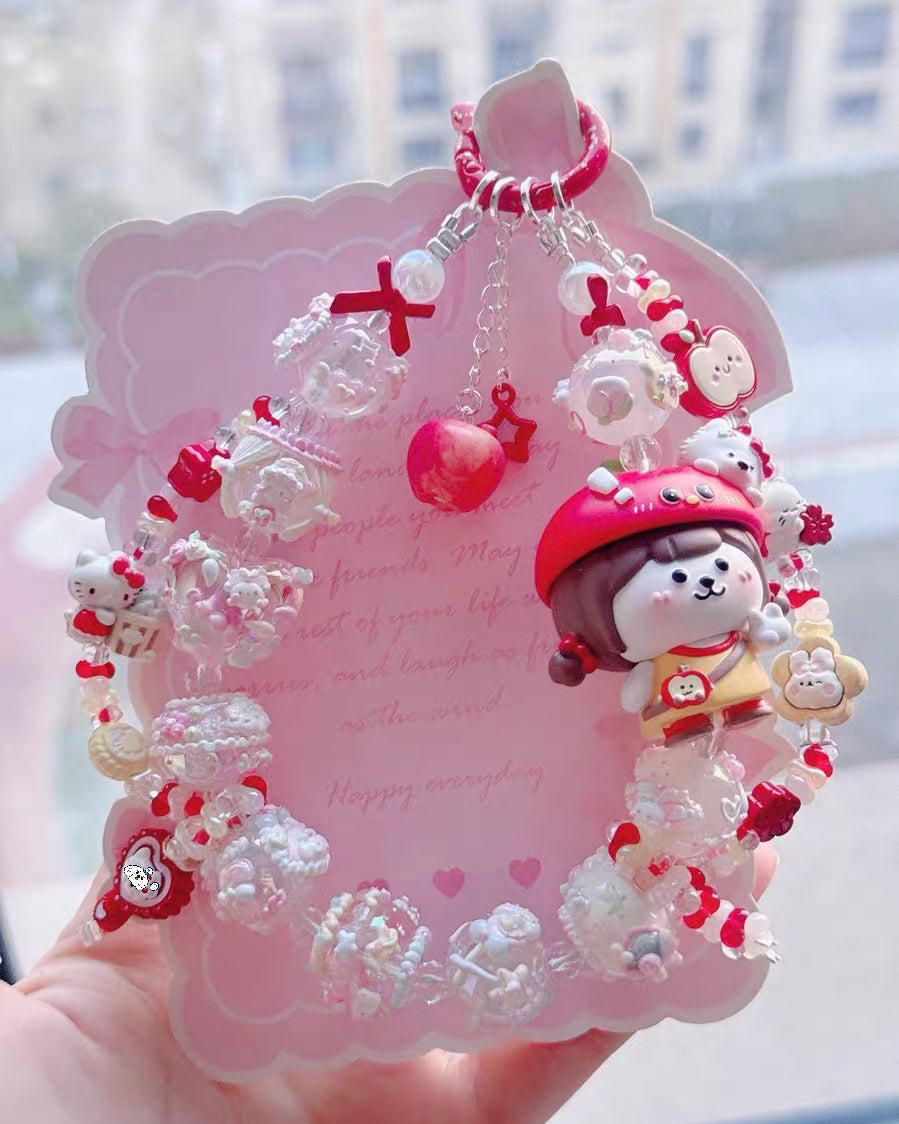 Cute Girl Handmade Keychain