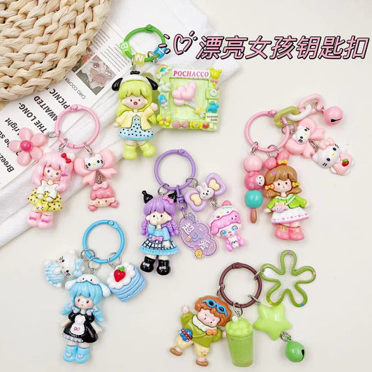 Cute Girl Keychain Pendant