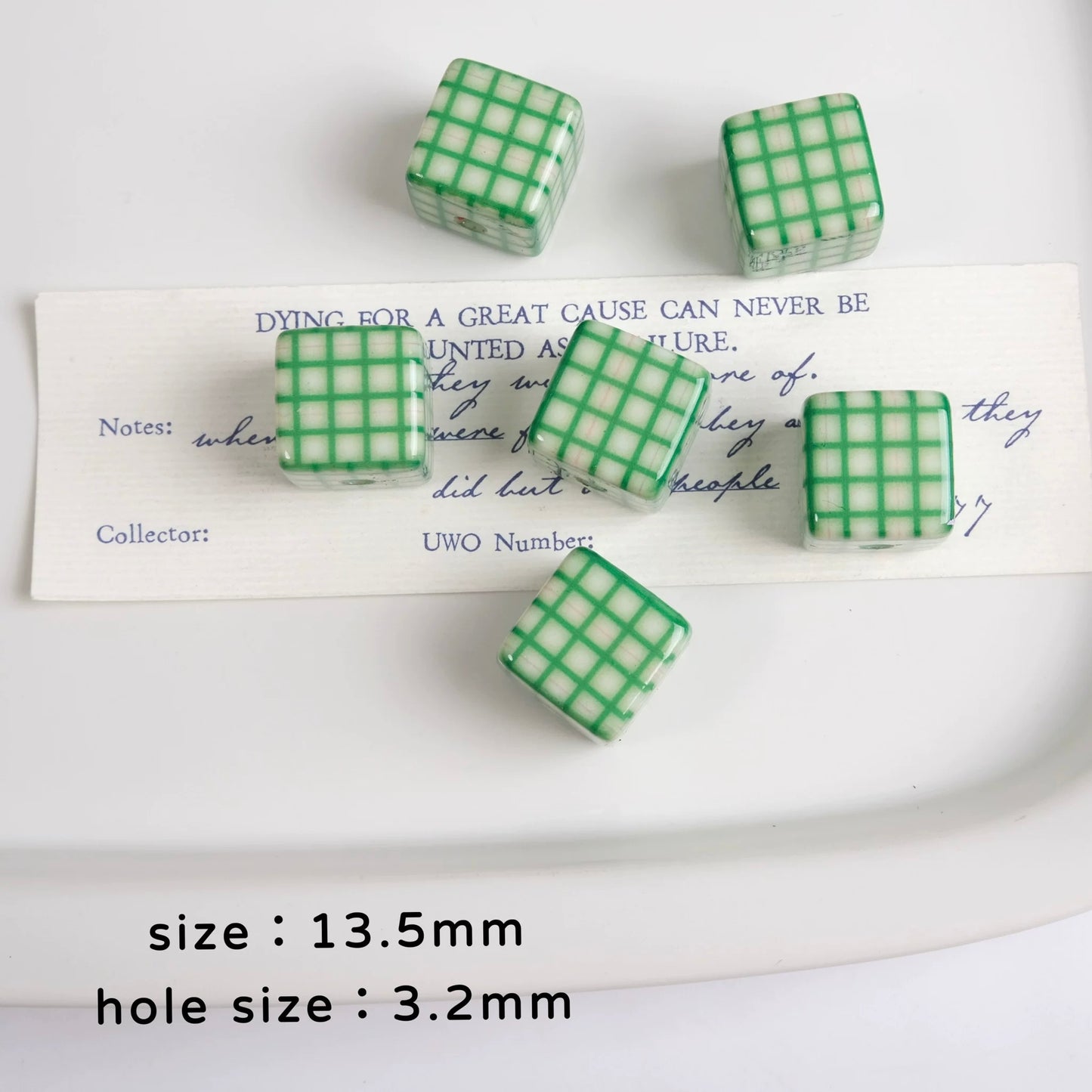 Striped Square Bead Necklace