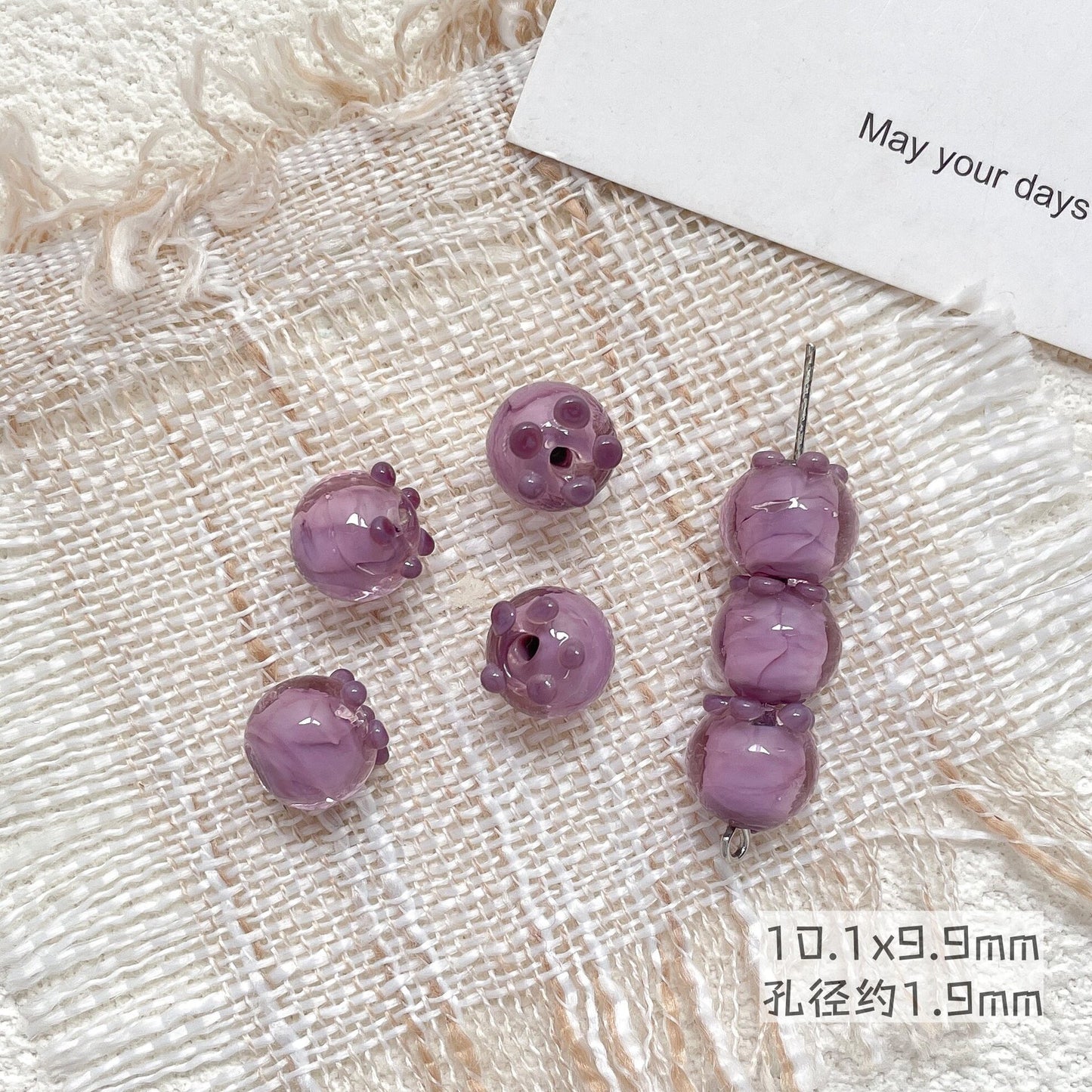 Blueberry‑Shaped Hole‑Drilled Beads