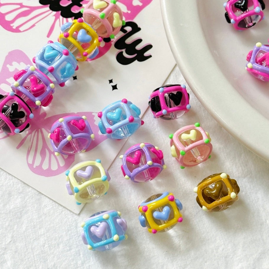Hand-Painted Colored Love Beads