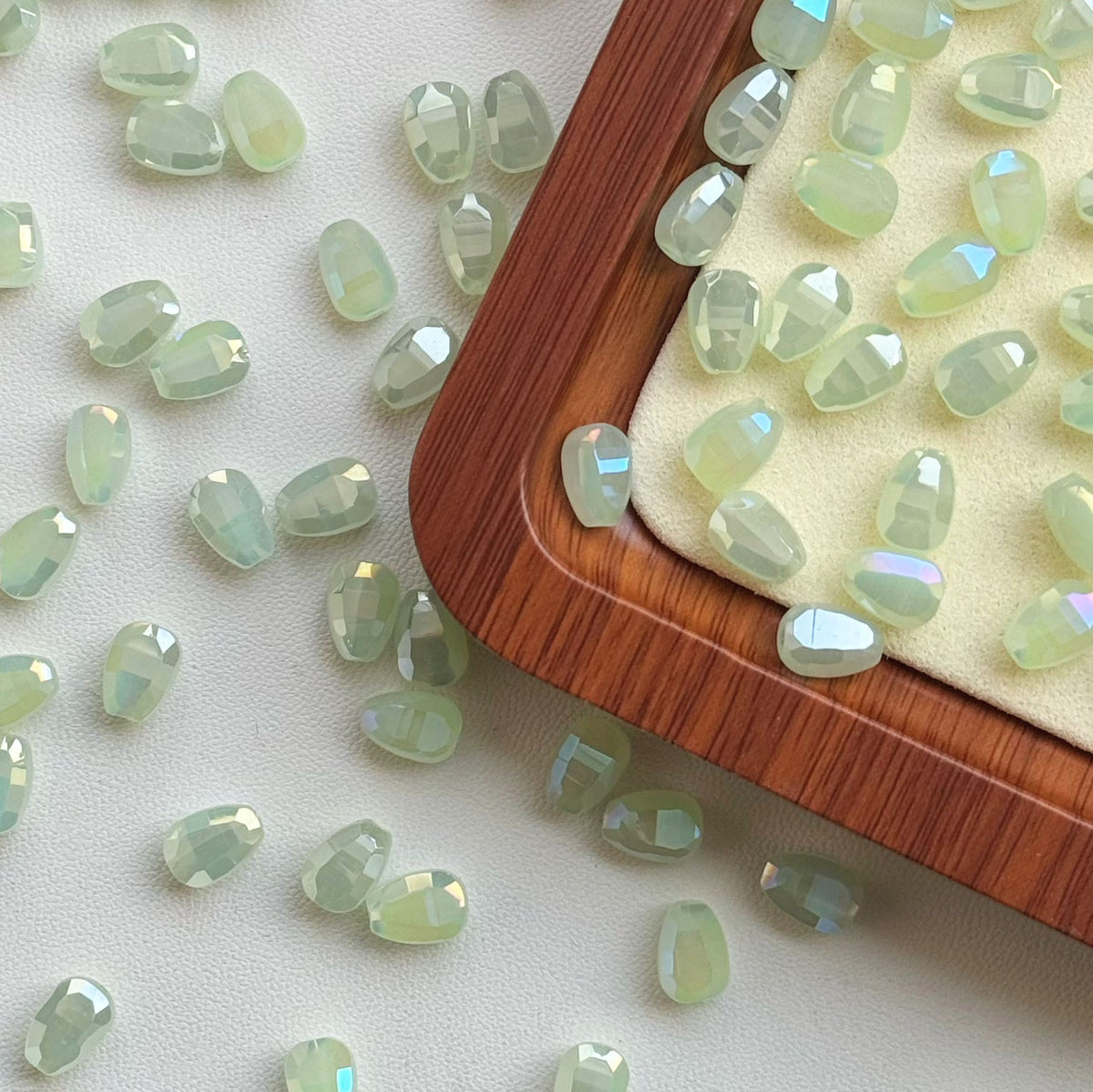Melon‑seed Shaped Crystal Glass Beads