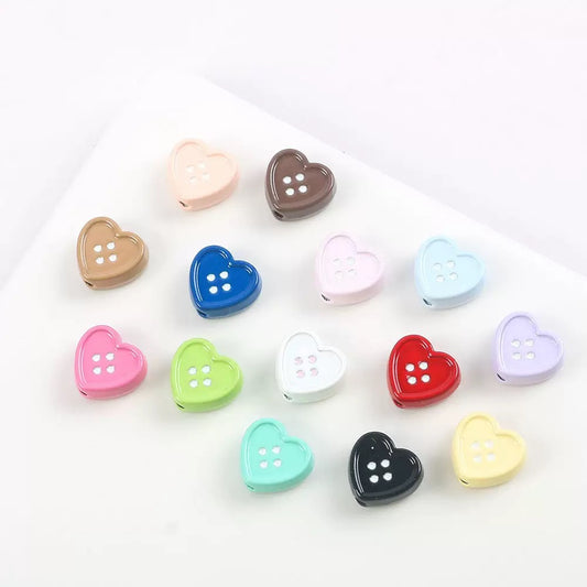 Love Heart Alloy Beads