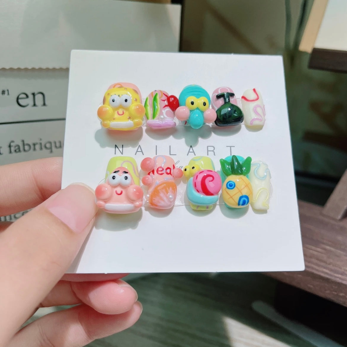 Spongebob Handmade Nails