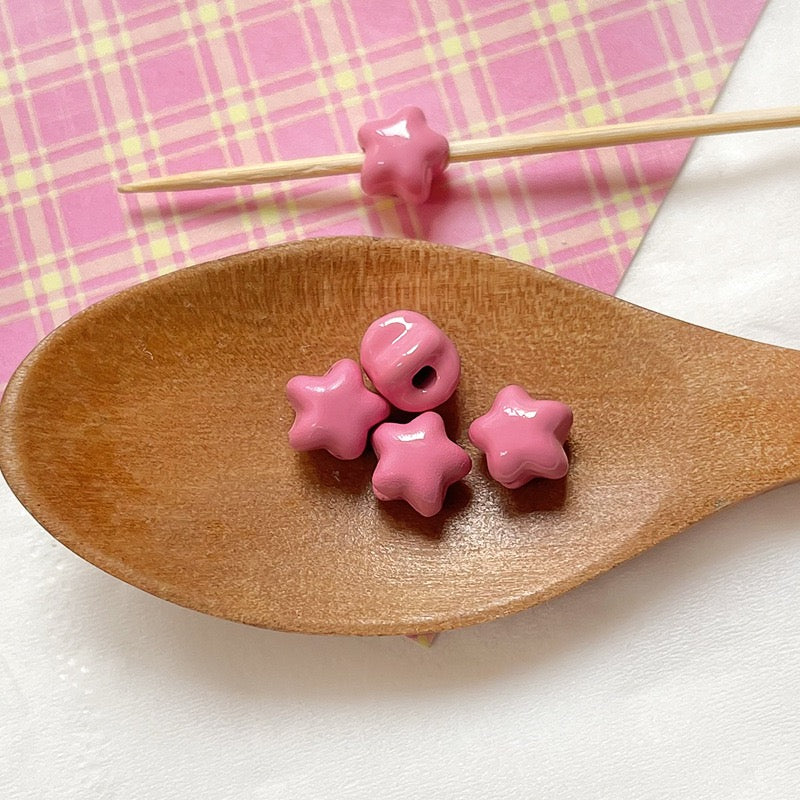Pink Alloy Beads