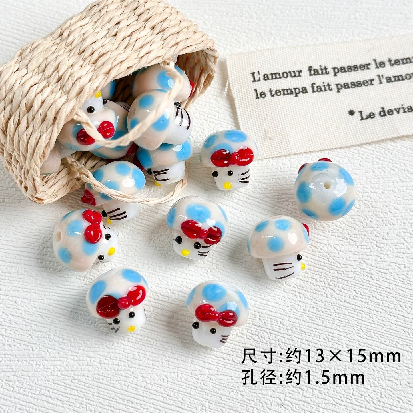 Hello Kitty Glass Beads