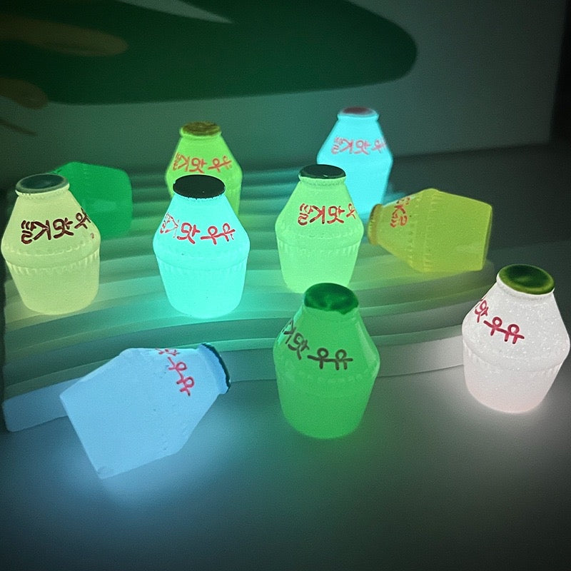 Glow-In-The-Dark Milk Bottle Charm