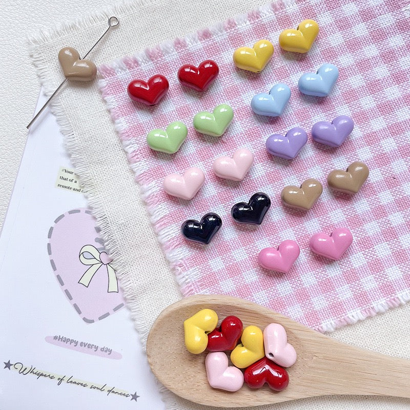 Love Heart Alloy Beads