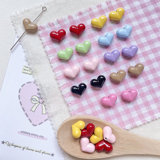 Love Heart Alloy Beads