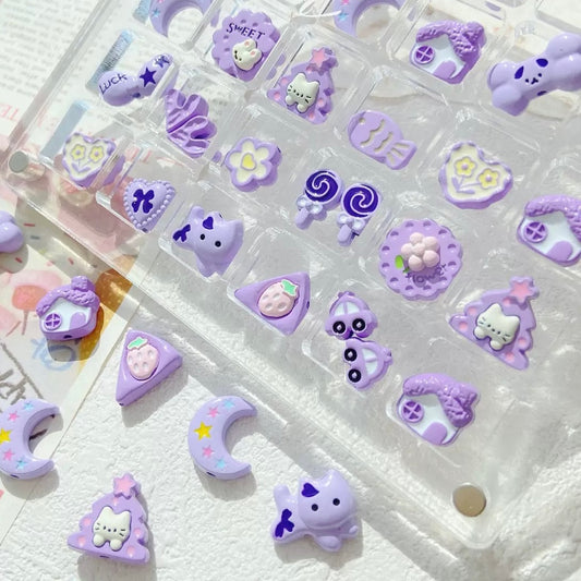 Purple-Colored Alloy Beads