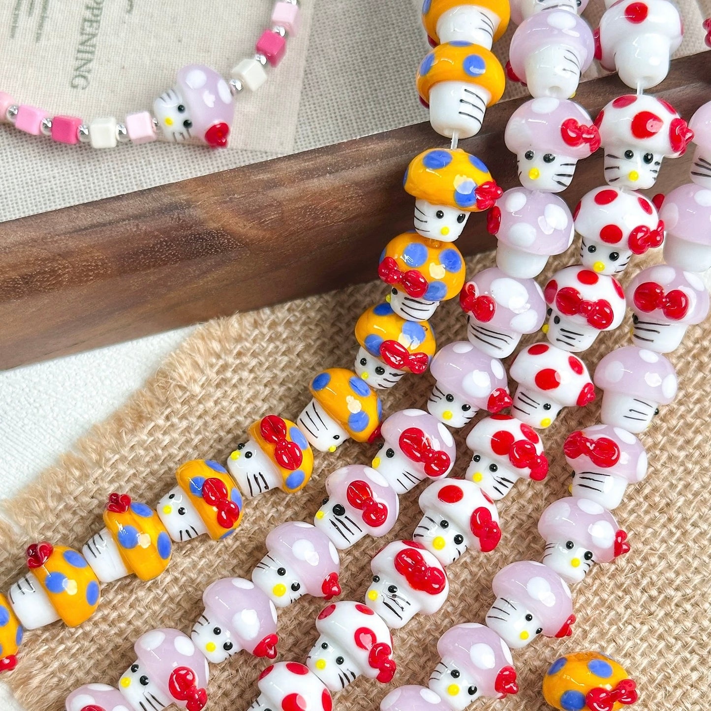 Hello Kitty Glass Beads