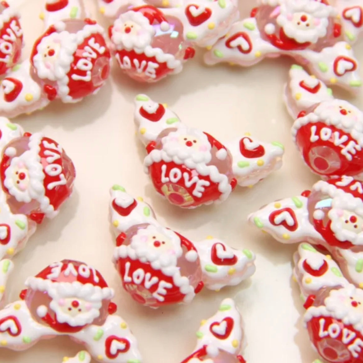 Hand-Painted Beads For Christmas Tree