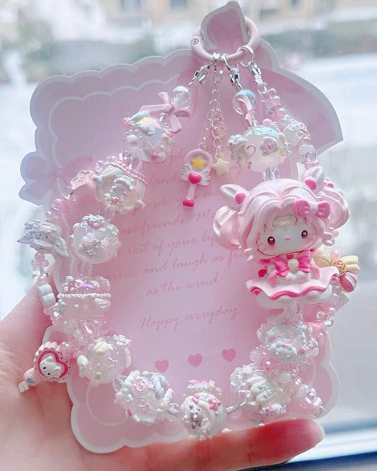 Cute Girl Handmade Keychain