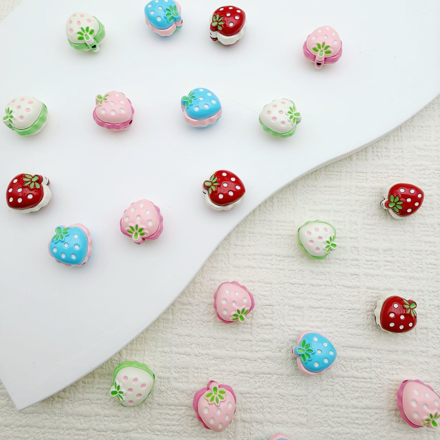 Strawberry Alloy Bead Charms