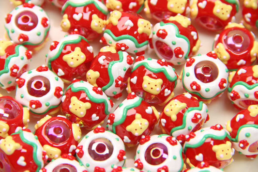 Christmas Hand-Painted Beads