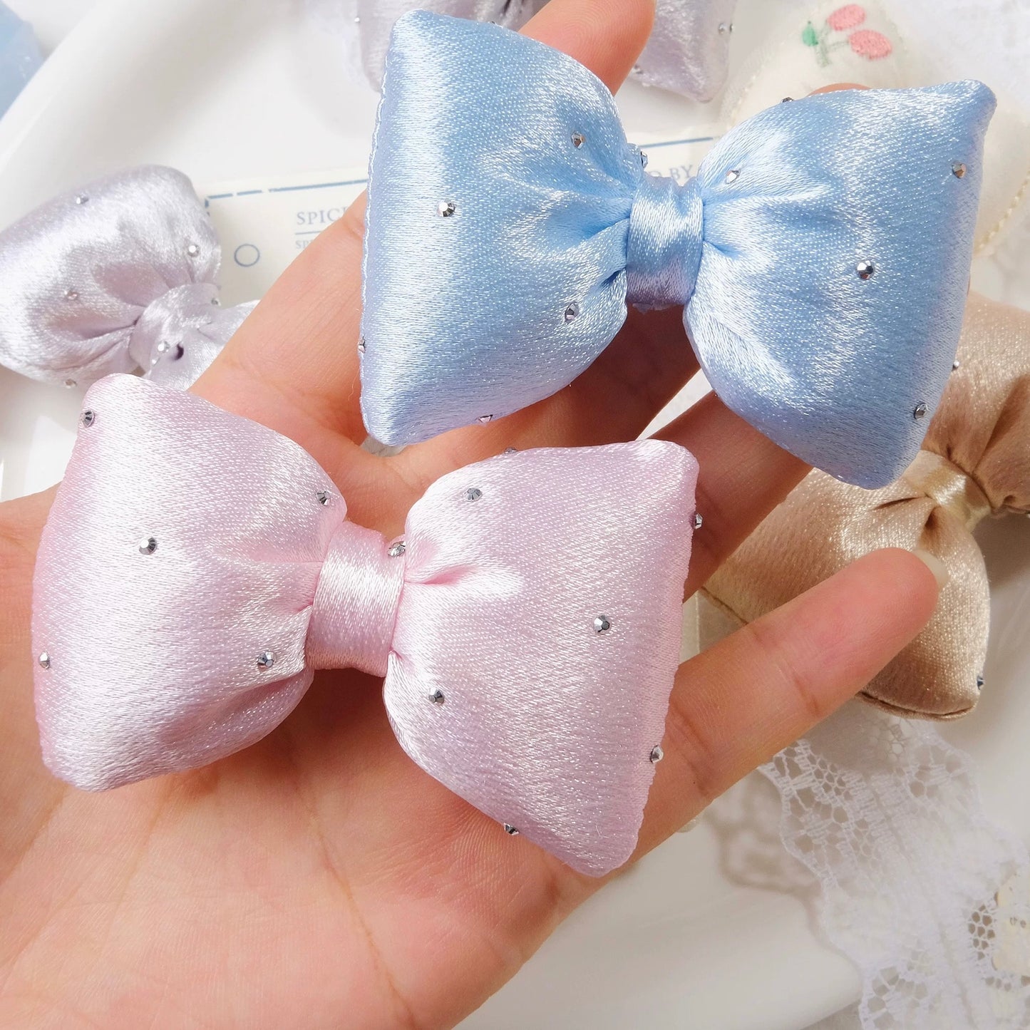 Bow Rose Handmade Material