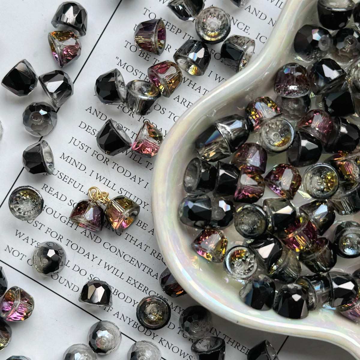 Crystal Beads with Small Bells