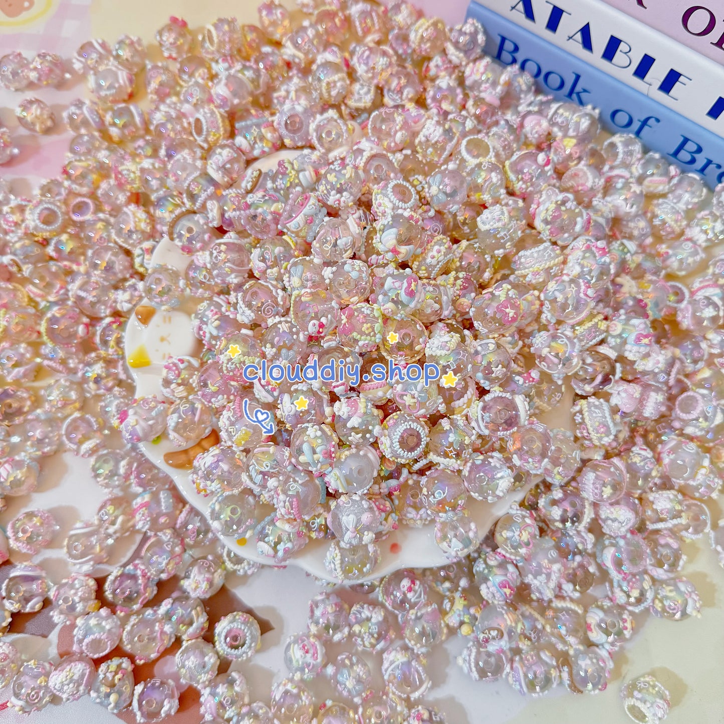 Macaron Hand-Painted Beads