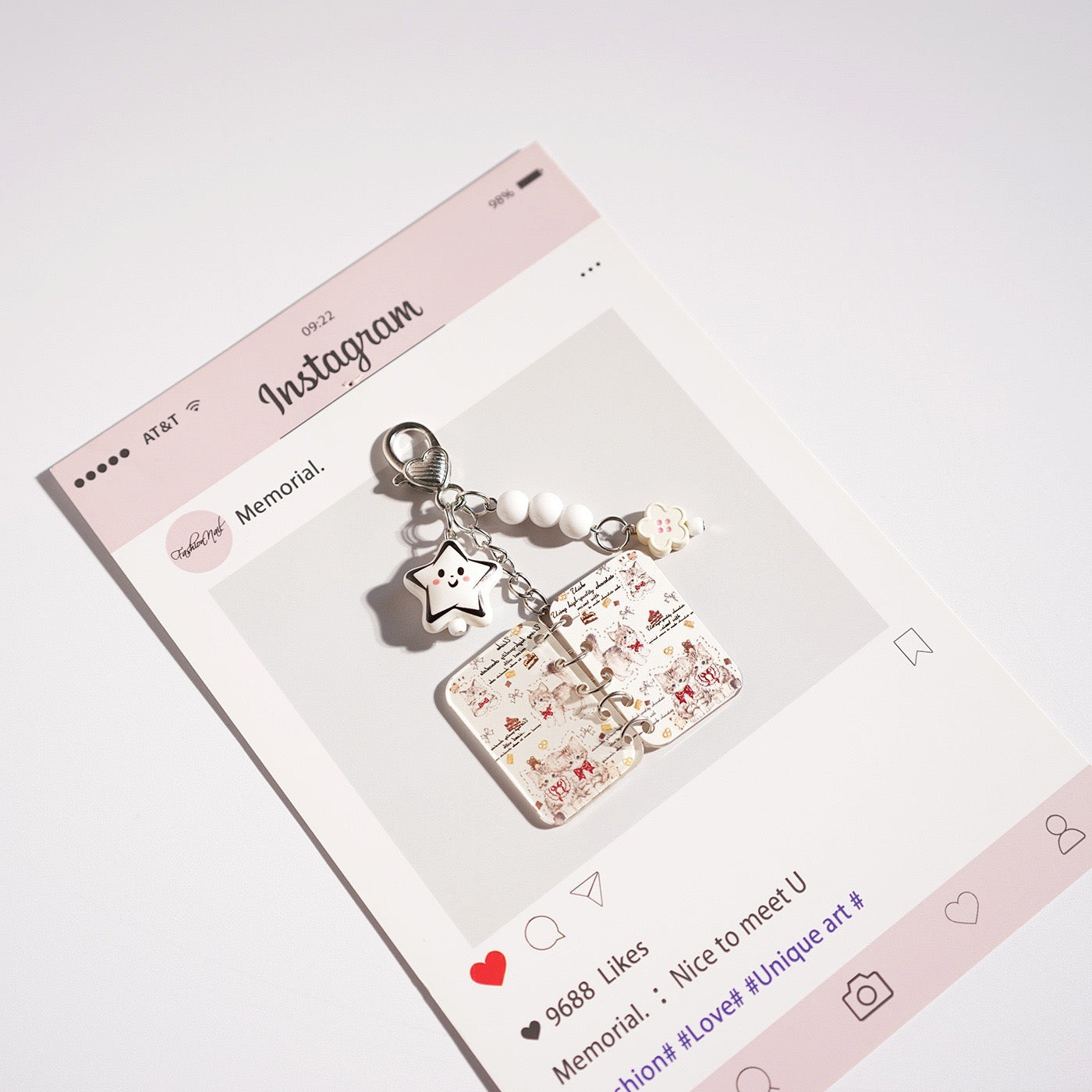 Cute Book-Shaped Keychain