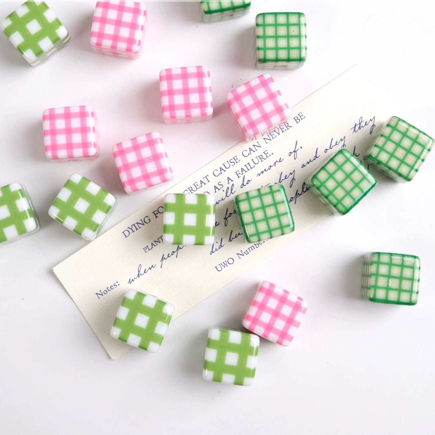 Striped Square Bead Necklace