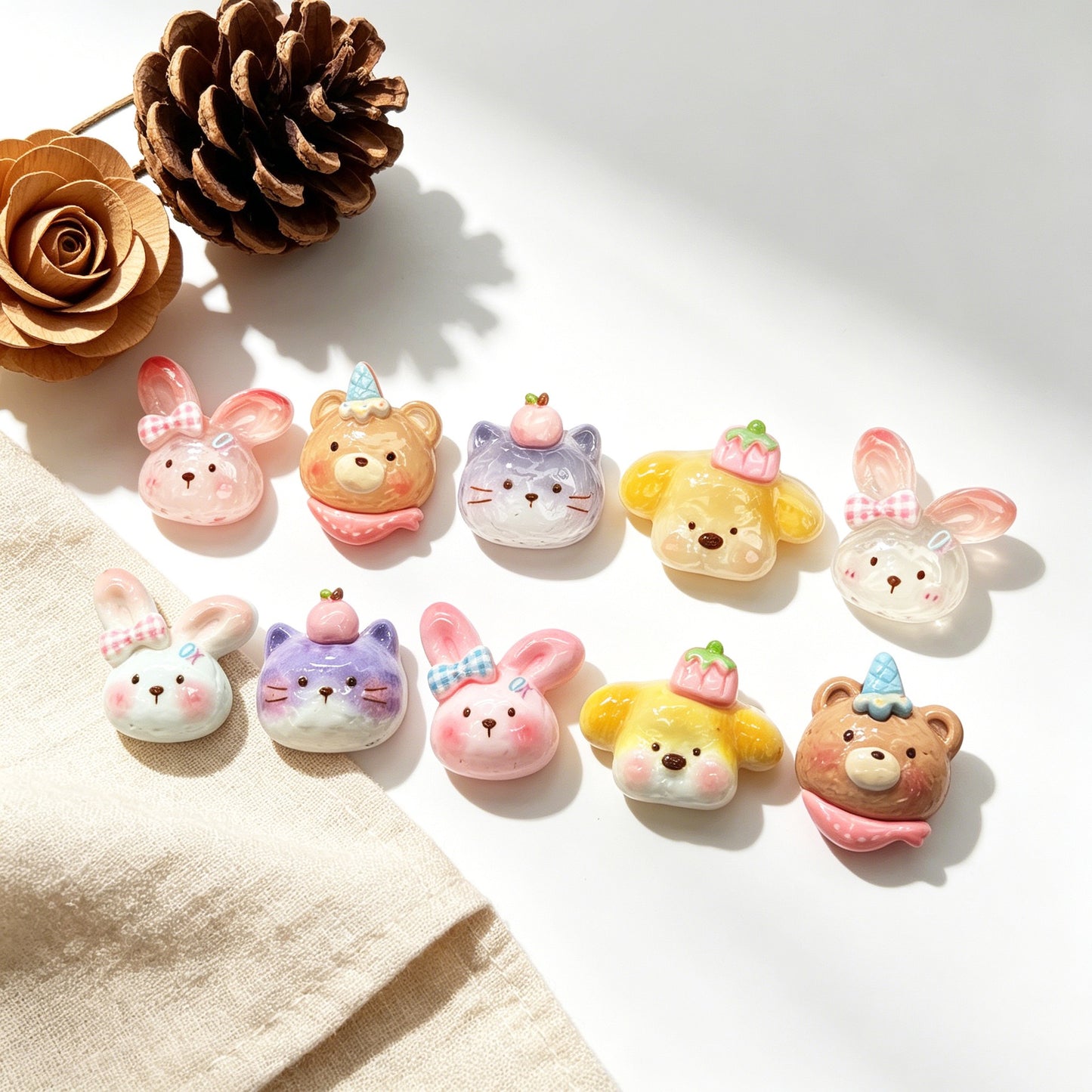 Cute Bunnies & Lovely Bears Charm