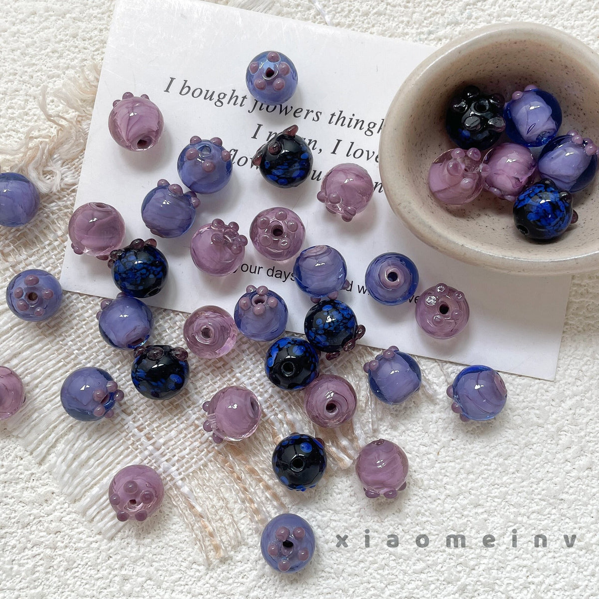 Blueberry‑Shaped Hole‑Drilled Beads