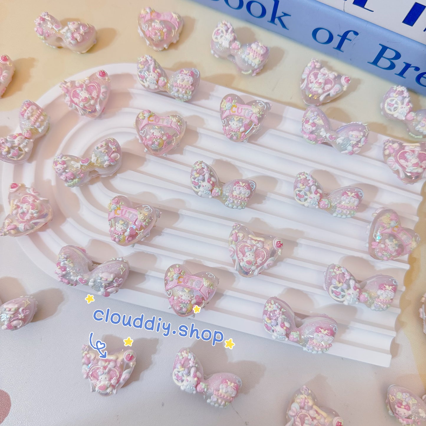 Cute Irregular Macaron Hand-Painted Beads