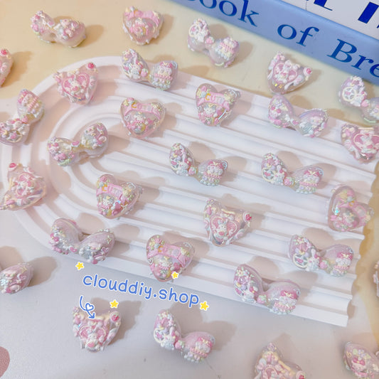 Cute Irregular Macaron Hand-Painted Beads