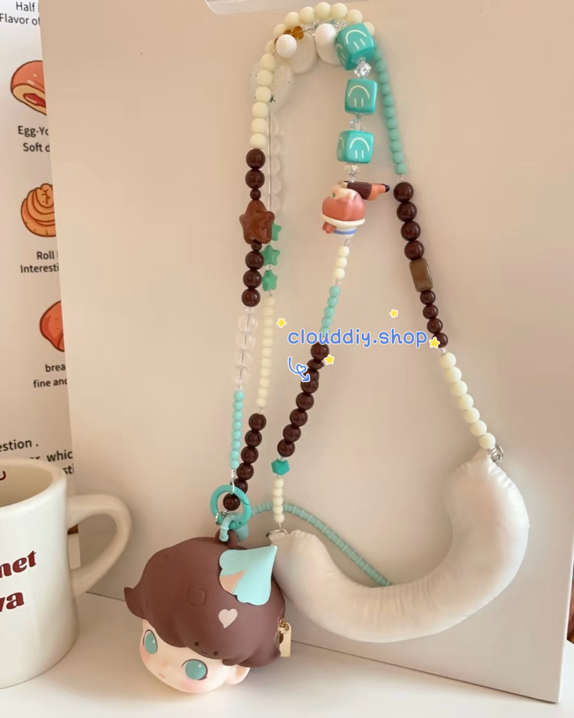 Long‑Style Phone Bag Charm